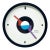 1980s Postmodern Black & White Wall Clock by Ko Mizuyama for Yachiyo For Sale