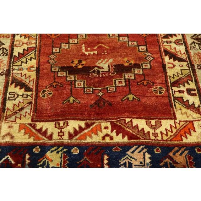 Late 20th Century Vintage Turkish Oushak Rug - 03'07 X 06'04 For Sale - Image 4 of 9