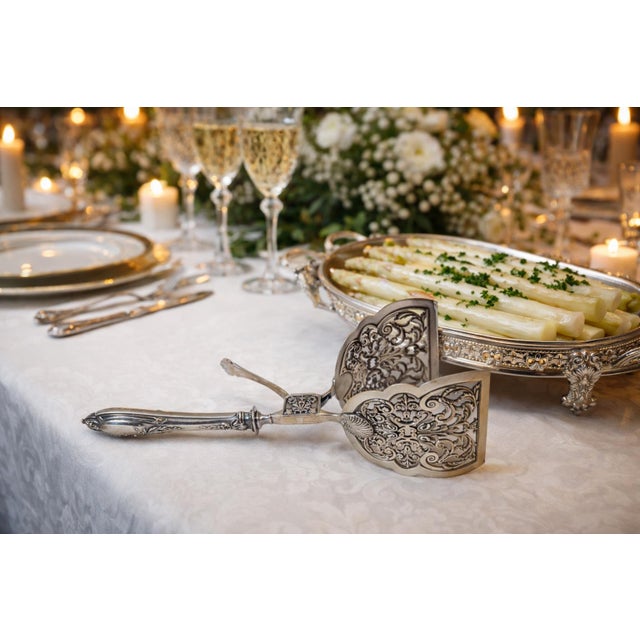 Silver-Plated Asparagus Tongs, 1890s For Sale - Image 13 of 14
