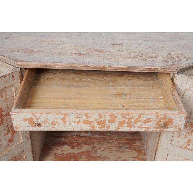 Antique Northern Swedish Gustavian Style Country Pine Sideboard For Sale - Image 12 of 14