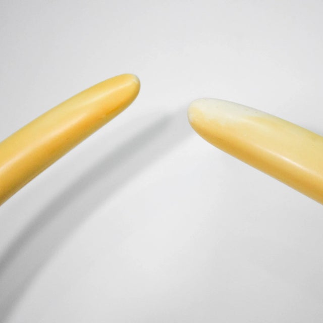 Monumental Faux Elephant Tusks Circa 1970's - a Pair For Sale - Image 4 of 7