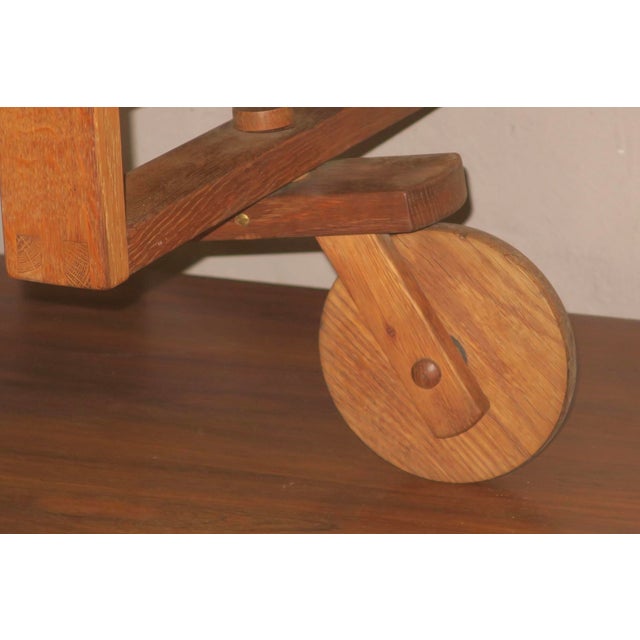 Mid-Century Modern Scandinavian Bar Cart in Oak, 1950s For Sale - Image 13 of 15
