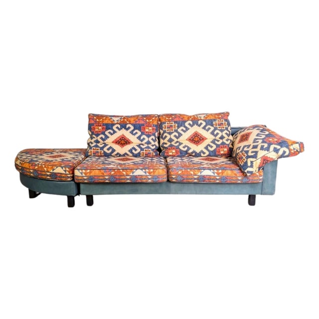 Sofa and Ottoman by Giorgio Soressi, 1990s, Set of 2 For Sale