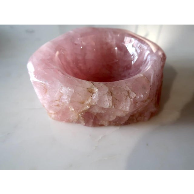 Vintage Bowl in Rose Quartz, 1960s For Sale - Image 4 of 6