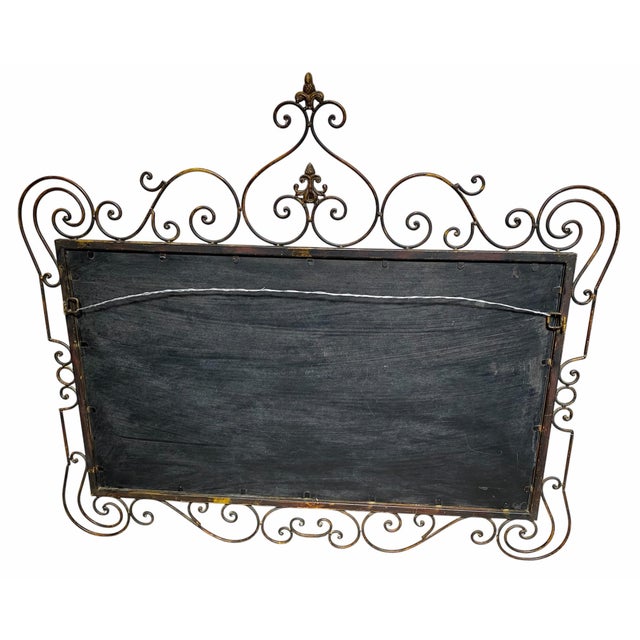 Uttermost Uttermost Olivia Spanish Revival Wrought Iron Beveled Wall Mirror For Sale - Image 4 of 5