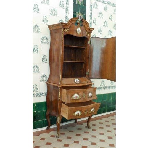 Wood Dresden-Style Cabinet in Walnut, 1890 For Sale - Image 7 of 17