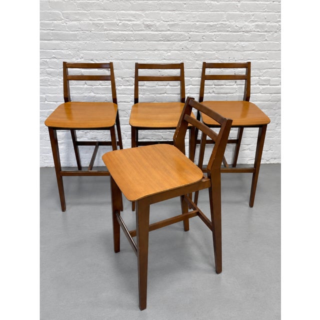 Brown West Elm Bar Stools, C. 2022 - Sold Individually, 8 Available For Sale - Image 8 of 12