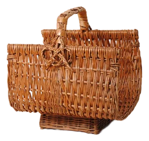 Rattan Log Basket, 1970s