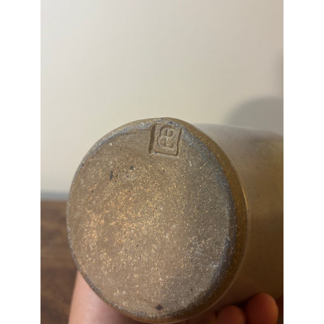 Ceramic Vintage Mid-Century Modern Studio Pottery Vase, Signed For Sale - Image 7 of 7