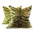 Green Scalamandré Zebra Pillows- A Pair For Sale