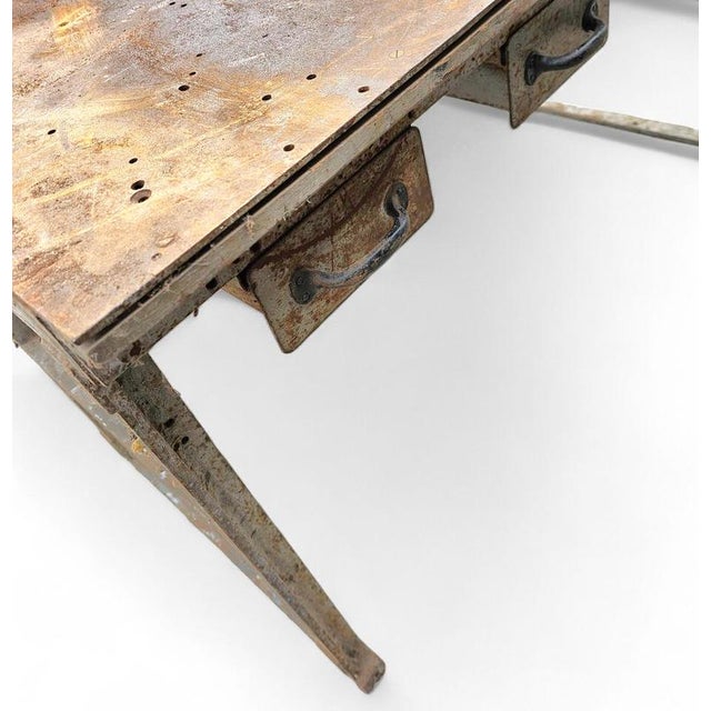 Industrial Iron Table, 1960s For Sale - Image 5 of 11