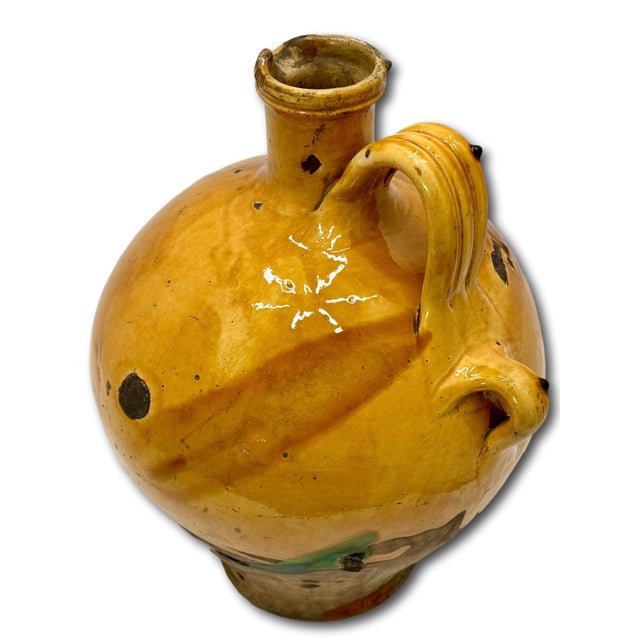 Outstanding Very Large Size Antique Country French Pottery Water Jug With Stunning Glaze - Approx 18 Inches Tall For Sale - Image 10 of 18