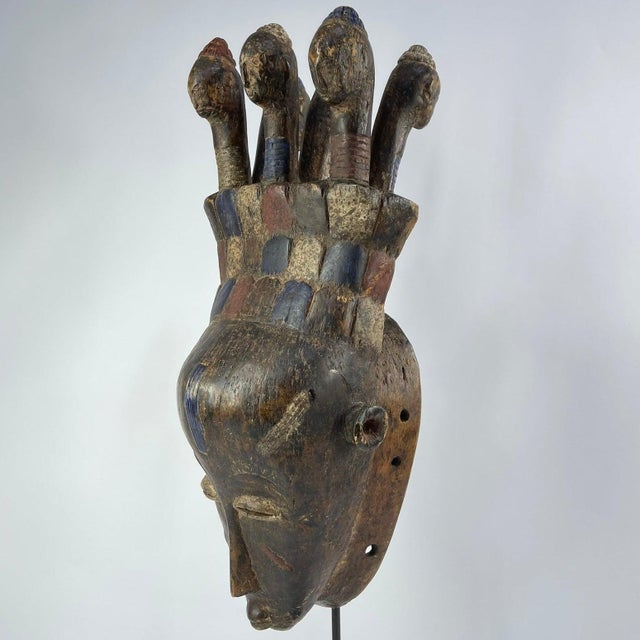 Wood Early 20th Century Djimini Ligbi Mask Do Society Côte d'Ivoire For Sale - Image 7 of 8