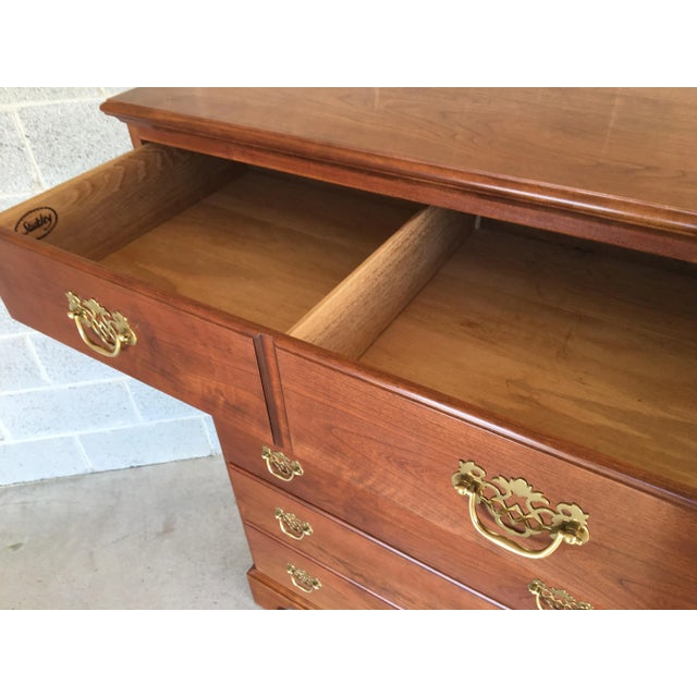 Stickley Stickley Cherry 6 Drawer Chippendale Style Bracket Foot High Chest of Drawers For Sale - Image 4 of 8
