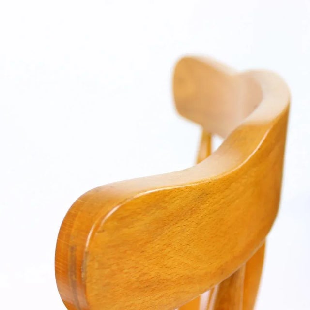 Beautiful set of four dining chairs made completely of wood. Carved details on the chairs made these chairs a stand out in...