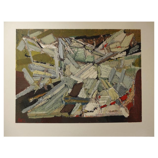 After Nicolas de Stael, Abstract Composition, 20th Century, Lithograph For Sale
