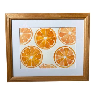 Original Watercolor Painting - Oranges For Sale
