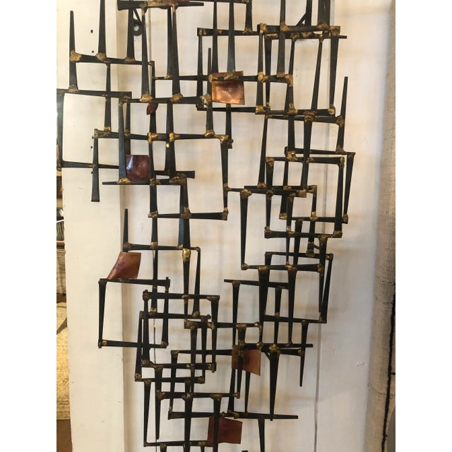 2010s Abstract Iron & Copper Wall Sculpture For Sale - Image 5 of 11