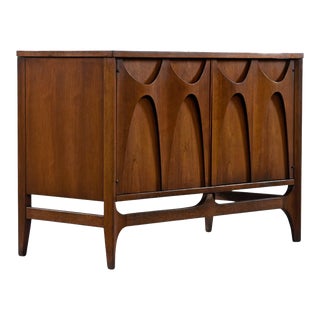 Broyhill Brasilia Restored 37 Inch Small Credenza Cabinet For Sale