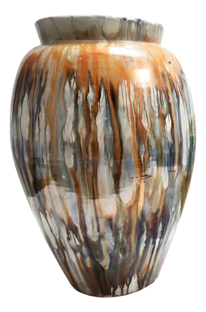 Vintage Lacquered Earthenware Vase by Pasquinucci, 1940s