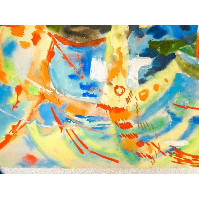 Enrico Paulucci, Abstract Composition, 1960s, Tempera on Paper, Framed For Sale - Image 3 of 9