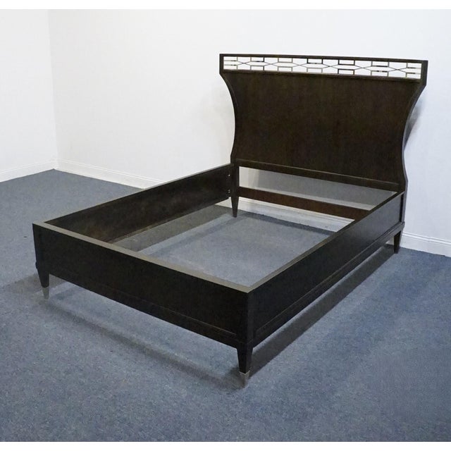 Caracole Caracole Classic Charcoal Anegre Transitional Contemporary Style Queen Size Bed 016-107 For Sale - Image 4 of 12