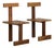 Vintage T-Back Chairs in Oak, 1960s, Set of 2 For Sale