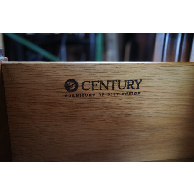 Century Furniture Vintage Century Furniture French Country Serpentine Oak Triple Dresser 68" For Sale - Image 4 of 14