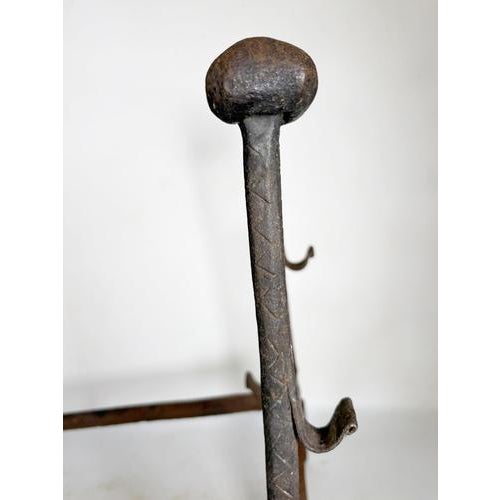 Cast Iron Andirons, France, 1960, Set of 2 For Sale - Image 13 of 18