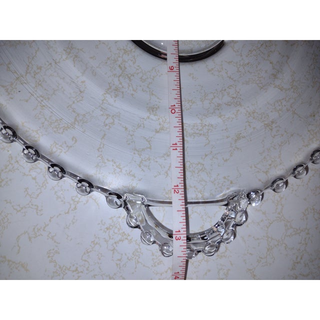 Transparent Mid Century 5 Piece Set With Platter, Bowls and Candlesticks For Sale - Image 8 of 17