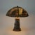 Arts & Crafts Antique Bradley & Hubbard School Lighted Base Slag Glass Table Lamp C1920 For Sale - Image 3 of 8