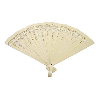 Art Nouveau Polish Celluloid Fan, 1900s For Sale