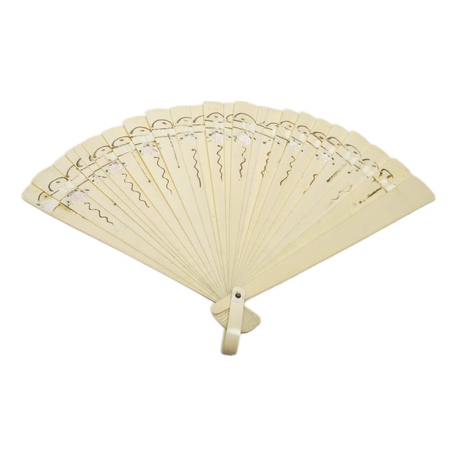 Art Nouveau Polish Celluloid Fan, 1900s For Sale