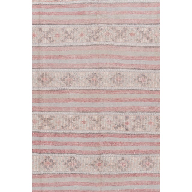 Textile Vintage Turkish Kilim Rug 5'11 X 8'3 For Sale - Image 7 of 8