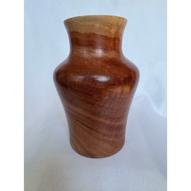 Custom Eucalyptus With Turquoise Inlays Vase For Sale - Image 4 of 9