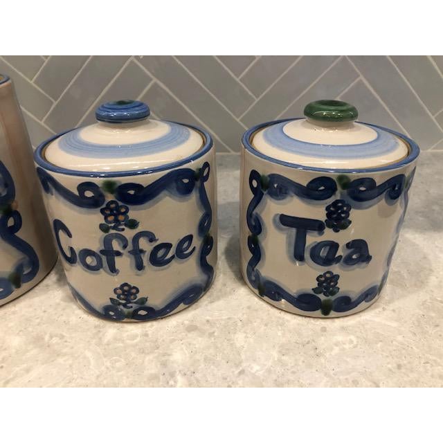 Vintage Classic Collectible M.A. Hadley Pottery Canister Set 4 Pieces