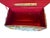 Textile Vintage Handmade Seashell Encrusted Coastal Folk Art Tissue Box Cover With Red Velvet Lining For Sale - Image 7 of 8