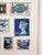 Framed Vintage Postage Stamp Collage, Petites Couleurs: Bleu For Sale In Madison - Image 6 of 11