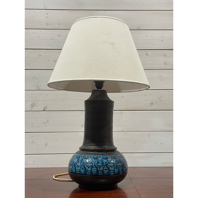 Bitossi Table Lamp attributed to Aldo Londi for Bitossi Ceramiche, 1970s For Sale - Image 4 of 18