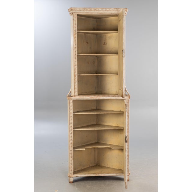 Gustavian Corner Cabinet, 1860s For Sale - Image 6 of 8