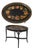 Vintage Black Lacquer Toleware Tray Top End Table For Sale