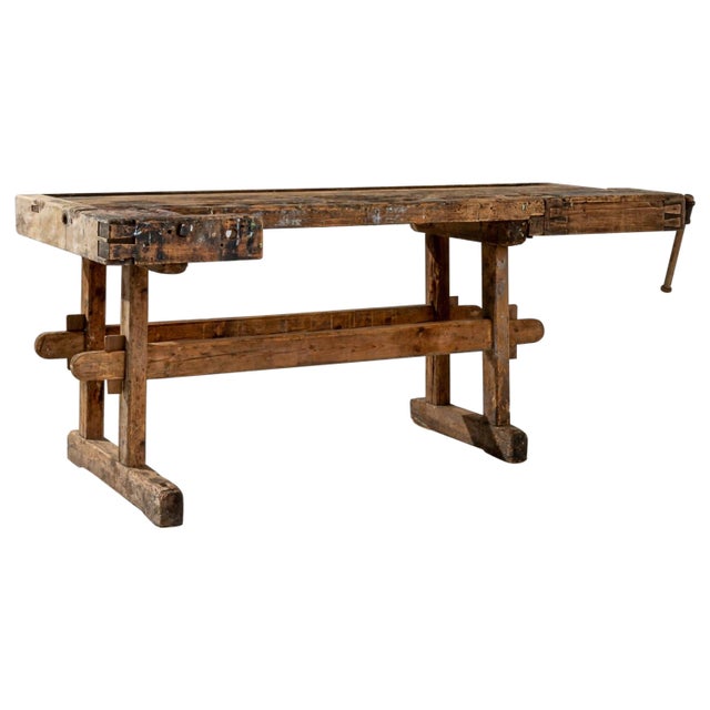 Early 20th Century Antique Central European Carpenter’s Bench For Sale - Image 12 of 12
