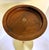 Mid-Century Modern Walnut, Brushed Gold & Cast Iron Smoking Stand Pedestal Table For Sale - Image 9 of 13