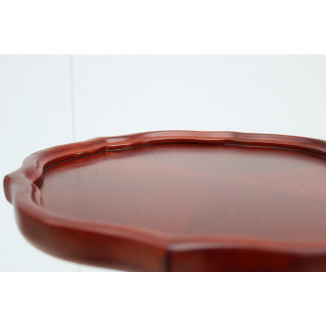 Vintage Traditional Chippendale Pedestal Plant Stand Table in Solid Mahogany For Sale - Image 14 of 17