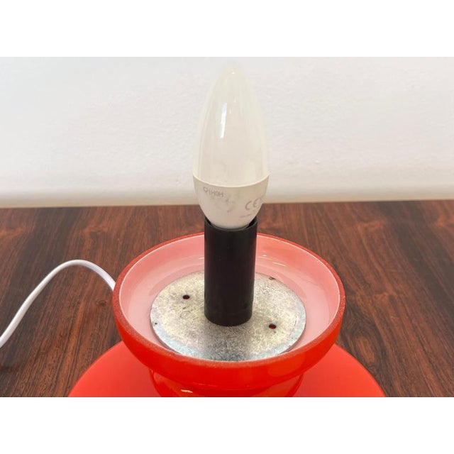 Glass Opaline Glass Mushroom Table Lamp by Stepan Tabery, Former Czechoslovakia, 1970s For Sale - Image 7 of 8