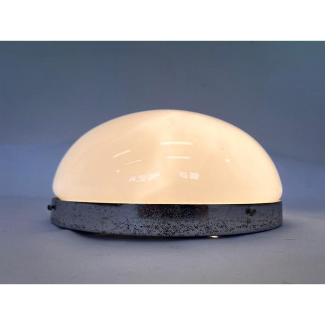 1930s Chrome Bauhaus Ceiling or Wall Lamps, 1930s, Set of 2 For Sale - Image 5 of 9