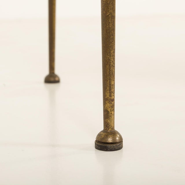 Mid-Century Italian Glass and Brass Table in the style of Gio Ponti, 1970s For Sale - Image 11 of 12