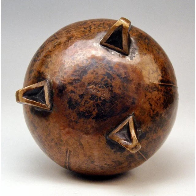 1920s Box Copper Ceramics Figurine by Josef Hoffmann for Klieber Wiener Werkstaette, 1920s For Sale - Image 5 of 8