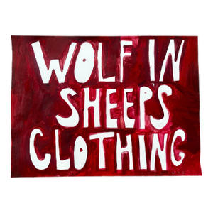 Wolf in Sheeps Clothing Painting by Virginia Chamlee
