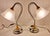 Vintage Table Lamps in Metal Frame with Beechwood and White Glass Shade, 1990s, Set of 2 For Sale - Image 3 of 7